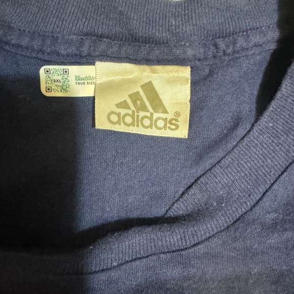 Vintage Adidas NCAA Norte Dame Fighting Irish l College Football Navy Shirt 2XL - Picture 3 of 5